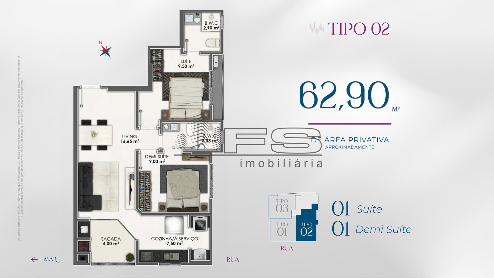 V4974 - Aurora Residence, 2 dormitórios, Morretes, Itapema, SC.