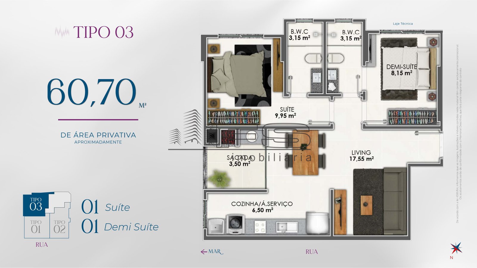 V4974 - Aurora Residence, 2 dormitórios, Morretes, Itapema, SC.